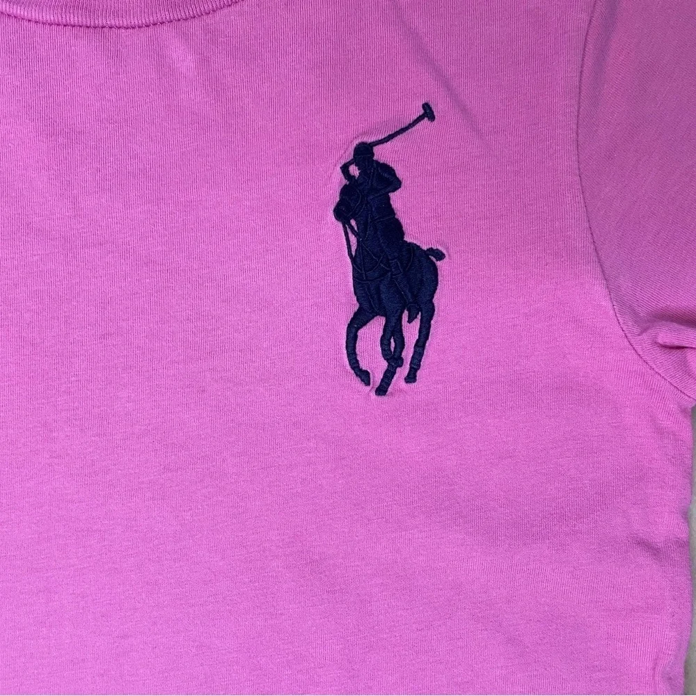 Polo Ralph Lauren Kids bright pink Big Pony Cotton Jersey Tee size 5